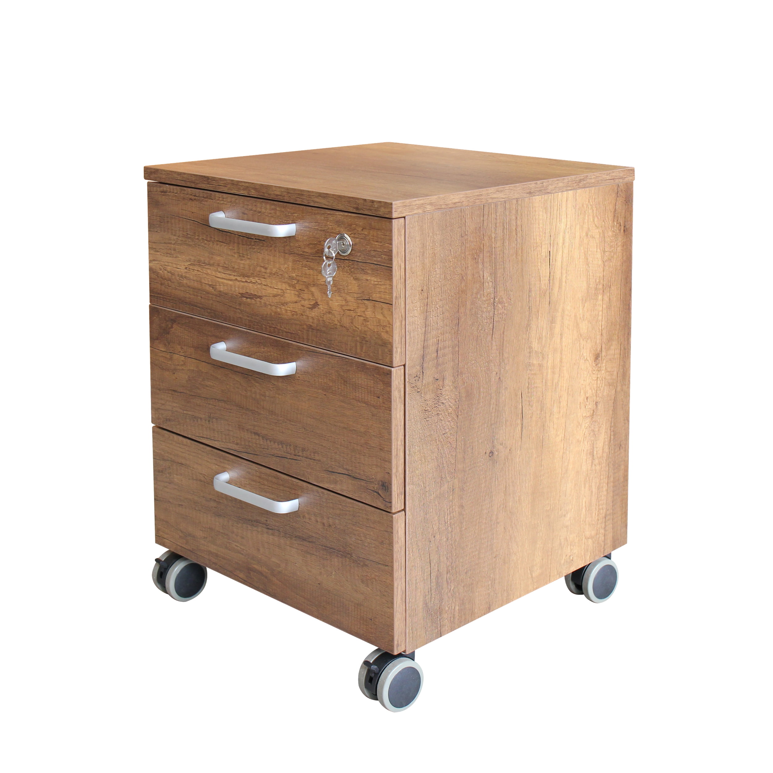 Caesar Hardware 3 Drawer Particle Board, Three Drawer Filing Cabinet On Wheels