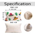 thumbnail image 4 of Funny&nbsp;Cactus Throw Pillow Covers Tropical&nbsp;Plant with Boho Style Hat Lumbar Pillow Cover 12x20 Inch Summer Cactus Decorative Pillow Cases Home&nbsp;Rectangle Cushion Cover for Sofa (Hat), 4 of 6
