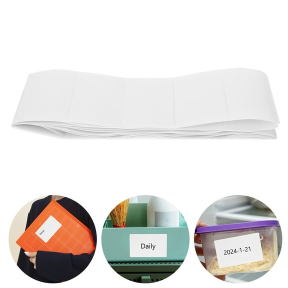 DRAFIDEEP 100Pcs Blank Address Labels for School Use Coated Paper