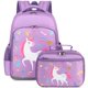 thumbnail image 1 of Mochila Octsky Candy Unicorn Purple para niños, set escolar, 1 of 8