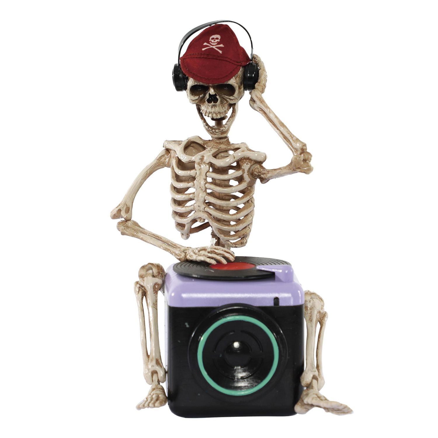 Way to Celebrate Halloween Indoor Décor Battery Operated Light-up DJ Skeleton with Sound