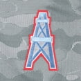 thumbnail image 4 of Men's Antigua Gray Houston Oilers Brigade Throwback Quarter-Zip Top, 4 of 4