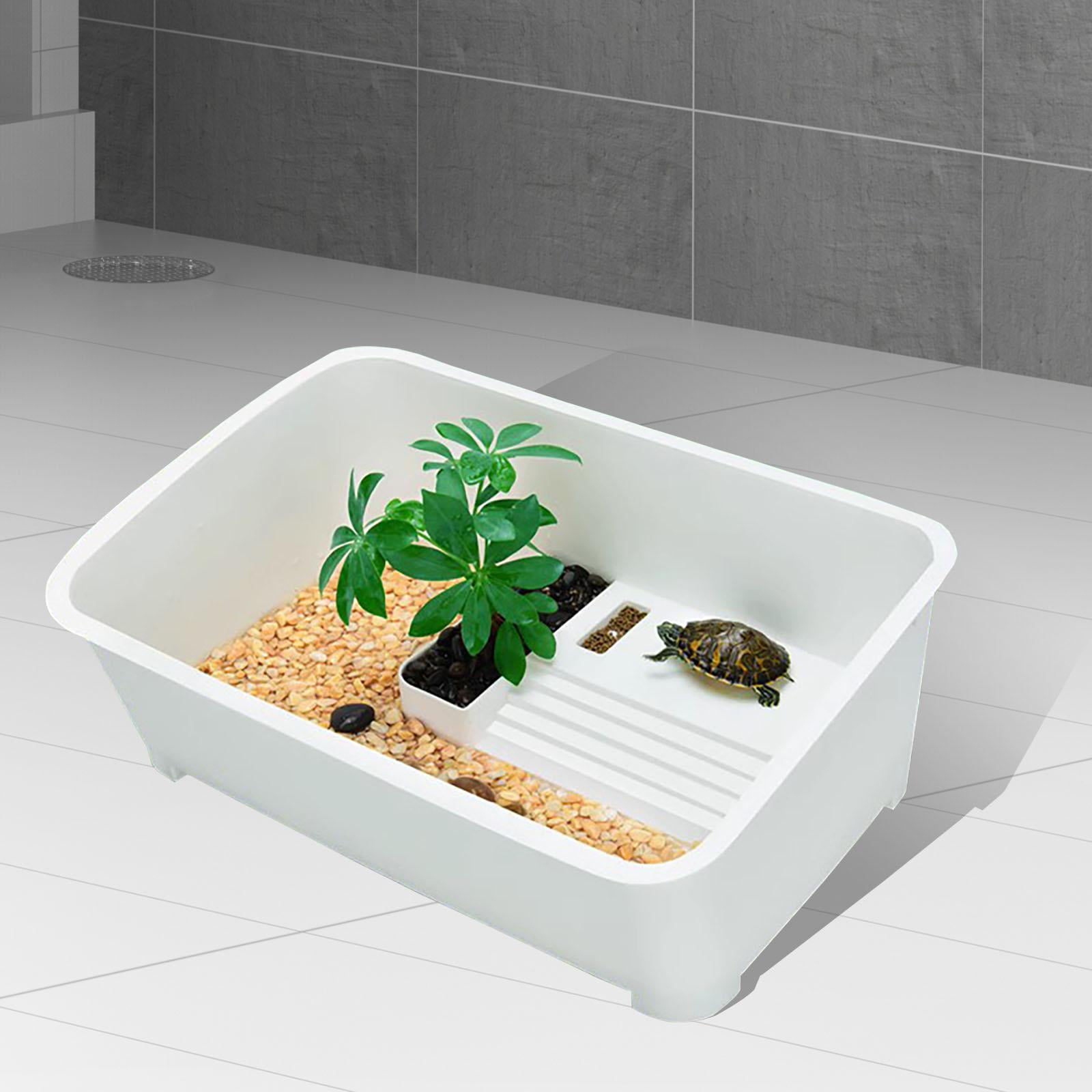 Fzaqwen Turtle Tank Accessories Resting Breeding Hatching Area Reptile Habitat for Frog XL