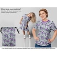 thumbnail image 5 of oneOone Georgette Viscose Purple Fabric Floral Dress Material Fabric Print Fabric By The Yard 42 Inch Wide, 5 of 5