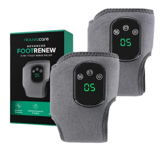 Set de 2 Envolturas Masajeadoras Térmicas Inalámbricas para Pies y Tobillos con 5 Niveles de Calor y 3 Modos de Vibración Recargables y Portátiles para Relajación en Hogar y Oficina
