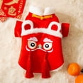 thumbnail image 3 of Pet Outfit Pet Vest 3D Lion Pet Apparel Tassel Pet Clothing With Faux Fur Trim(Red-2XL), 3 of 6