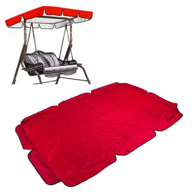 Toit de Baldaquin de Balançoire, Auvent de Balançoire Imperméable et Coupe-Vent pour Jardin Rouge, Vert Foncé, Beige, Café, Noir