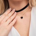 thumbnail image 2 of Double-layer necklace clavicle chain collar female red heart pendant vintage, 2 of 5