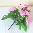 thumbnail image 4 of 2PCS new 18 head simulated rose artificial flower party, wedding decoration, home decoration, anniversary bouquet, couple gift, 4 of 16