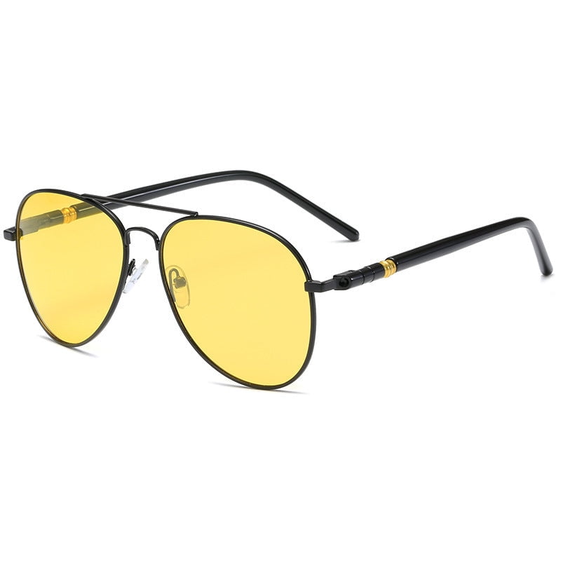 Mens Polarized Sunglasses UV400 Protection Metal Frame TAC Lens Enhanced Clarity 99 Percent Visible Light Transmission