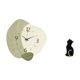thumbnail image 5 of Reloj de pared silencioso con forma de gato, estatua decorativa de resina, adorno coleccionable para cocina, oficina, , entrada, estanter, 5 of 8