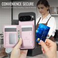 thumbnail image 5 of For Google Pixel 9 Pro XL Phone Case Compatible With MagSafe 2 In 1 Wallet With Card Holder &Zipper Cash Pocket,PU Leather Case,RFID Blocking, Kickstand  Magnetic Protective Women Men Cover,Pink, 5 of 8