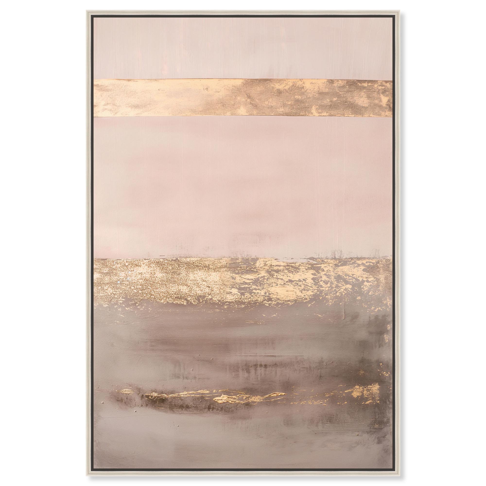 Modern Luxury Canvas Boho Abstract Art by Art Remedy Silver Frame 30 x 45