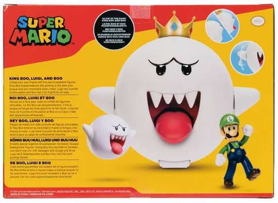 Super Mario King Boo, Boo, Luigi 3-Pack Action Figures