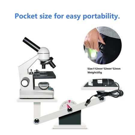 Multifunctional Handheld Portable Digital Microscope USB Interface Electron Microscopes with 8 LEDs without Bracket 300000 (Best Electron Microscope Images)