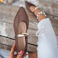 thumbnail image 2 of YOUYEDIAN Flat Shoes for Women Dress Non Slip Slip on Mary Jane Shoes Spring Fall Work Walking Shoes Trendy Closed Toe Orthopedic Shoes (Brown), 2 of 5