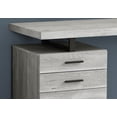 thumbnail image 2 of 48 Inch Grey Wood Look Computer Desk with Storage Drawers and Black Metal Frame, 2 of 5