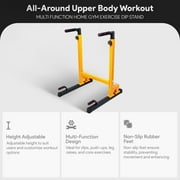 BalanceFrom Multi-Function Dip Stand Dip Station Dip Bar with Improved Structure Design, 500-Pound Capacity