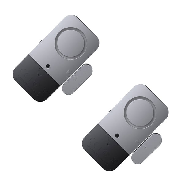 Toystoory Alarma de ventana de puerta inalámbrica 120dB hogar antirrobo Flexible independiente ligero Sensor alarma antirrobo Conjuntos de muebles de dormitorio 2 piezas
