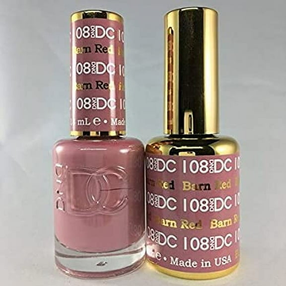 DND - DC Duo Soak off Gel & Matching nail polish - BARN RED #DC108