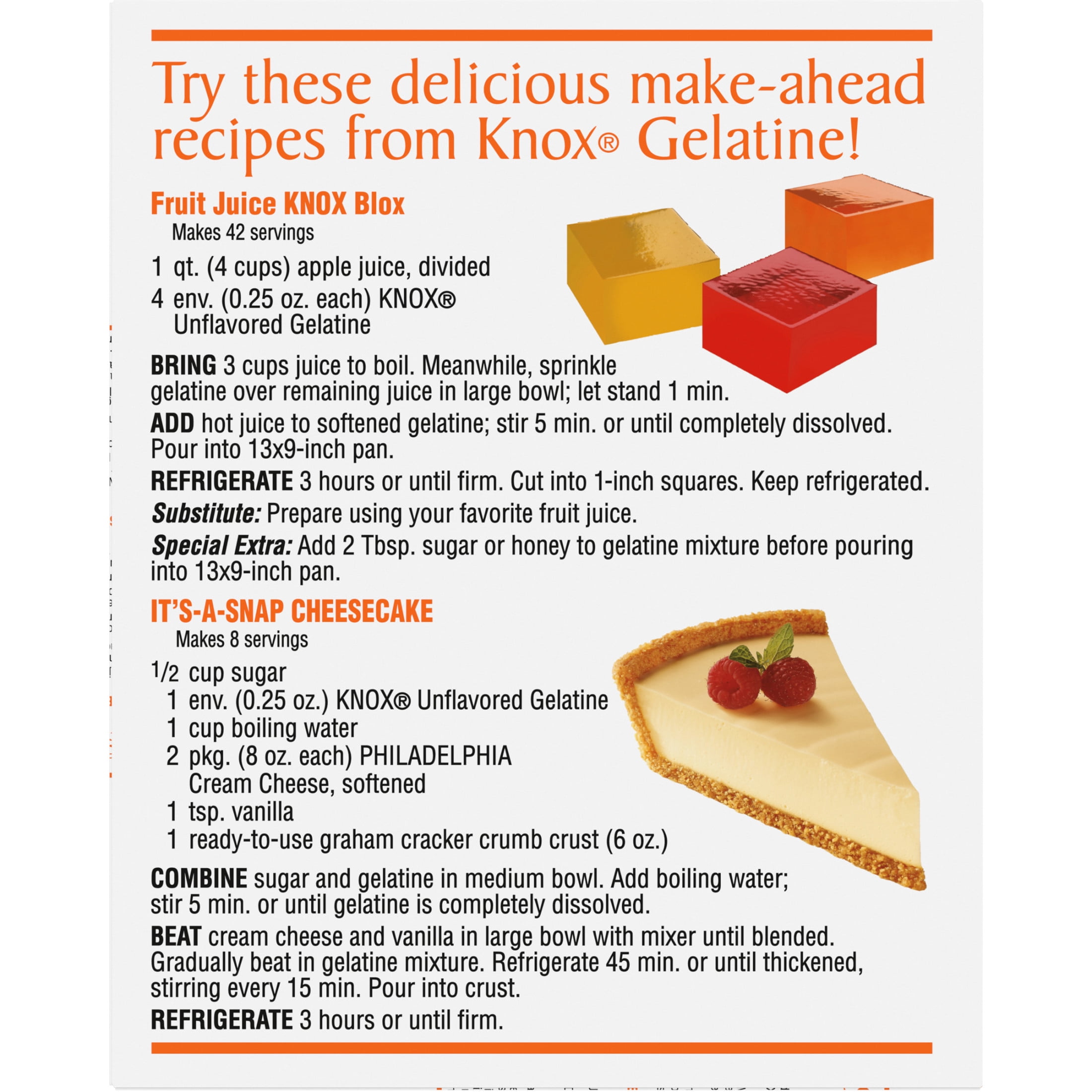 Knox Original Unflavored Gelatin, 4 ct. Packets