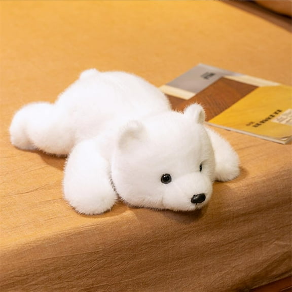 Weighted Polar Bear Stuffed Animals,Lifelike Polar Bear Plush Toys Cute Soft Plushies Gifts for Kids Adults(11inch)