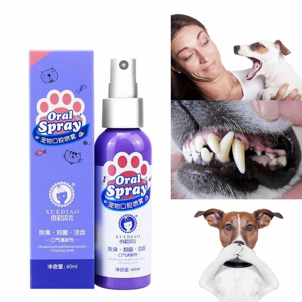 Spray limpiador y ambientador para dientes de mascotas, 60 ml, para el cuidado de los perros