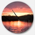 thumbnail image 2 of DesignArt Sunset on Tropical Lagoon Large Wall Clock, 2 of 4