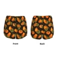 thumbnail image 2 of JUNZAN Orange Pumpkin Print Women's Athletic Gym Running Shorts with Phone Pockets - Workout Shorts-Small, 2 of 8