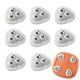 thumbnail image 1 of (8 piezas, blancas) Mini ruedas giratorias autoadhesivas, rueda universal de pasta, rotación de 360°, polea giratoria adhesiva para contenedores, cajas de almacenamiento, muebles, botes de basura, 1 of 5