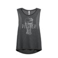 thumbnail image 1 of Thread Tank Pilsner Glass Sketch Women's Sleeveless Muscle Tank Top Charcoal Large, 1 of 4