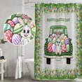 thumbnail image 5 of Spring Easter Shower Curtain, Waterproof Shower Curtains for Bathroom, Easter Eggs Bunny Truck Botanical Wooden Washable Fabric Bathtub Curtain Set Bath Decor with 12 Hooks Long 72"x84", 5 of 8
