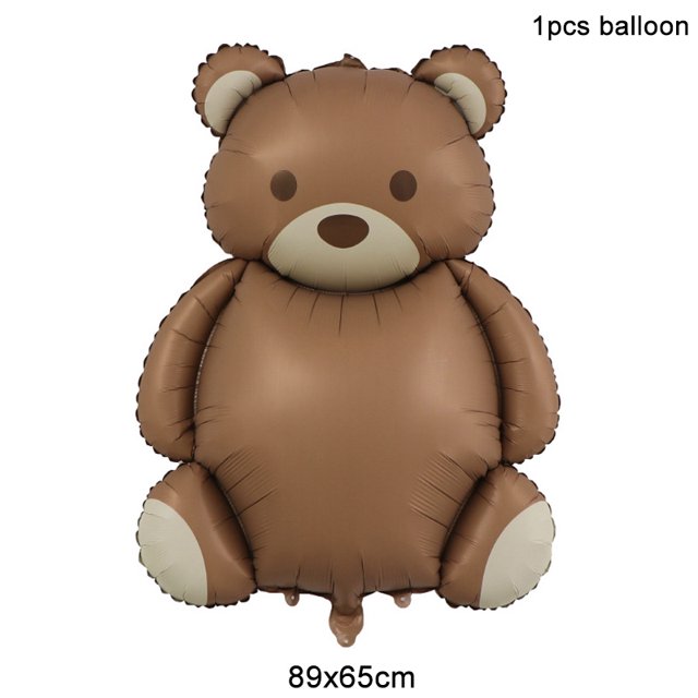 Globos para fiesta de cumpleaños de niños, ositos de peluche, pancartas de papel, guirnaldas, adornos para tartas, suministros de decoración para primer cumpleaños de niño