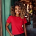 thumbnail image 3 of Dalix Martini Embroidered Lightweight Relaxed Jersey Tee Summer Cute Food Womens in Red XS X-Small, 3 of 5