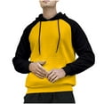 thumbnail image 4 of BLCHUNen Fleece Lined Hoodies For Men Long Sleeve Drawstring Pullover Tops Workout Active Elastic Gym Sports Casual Sweatshirts, 4 of 8