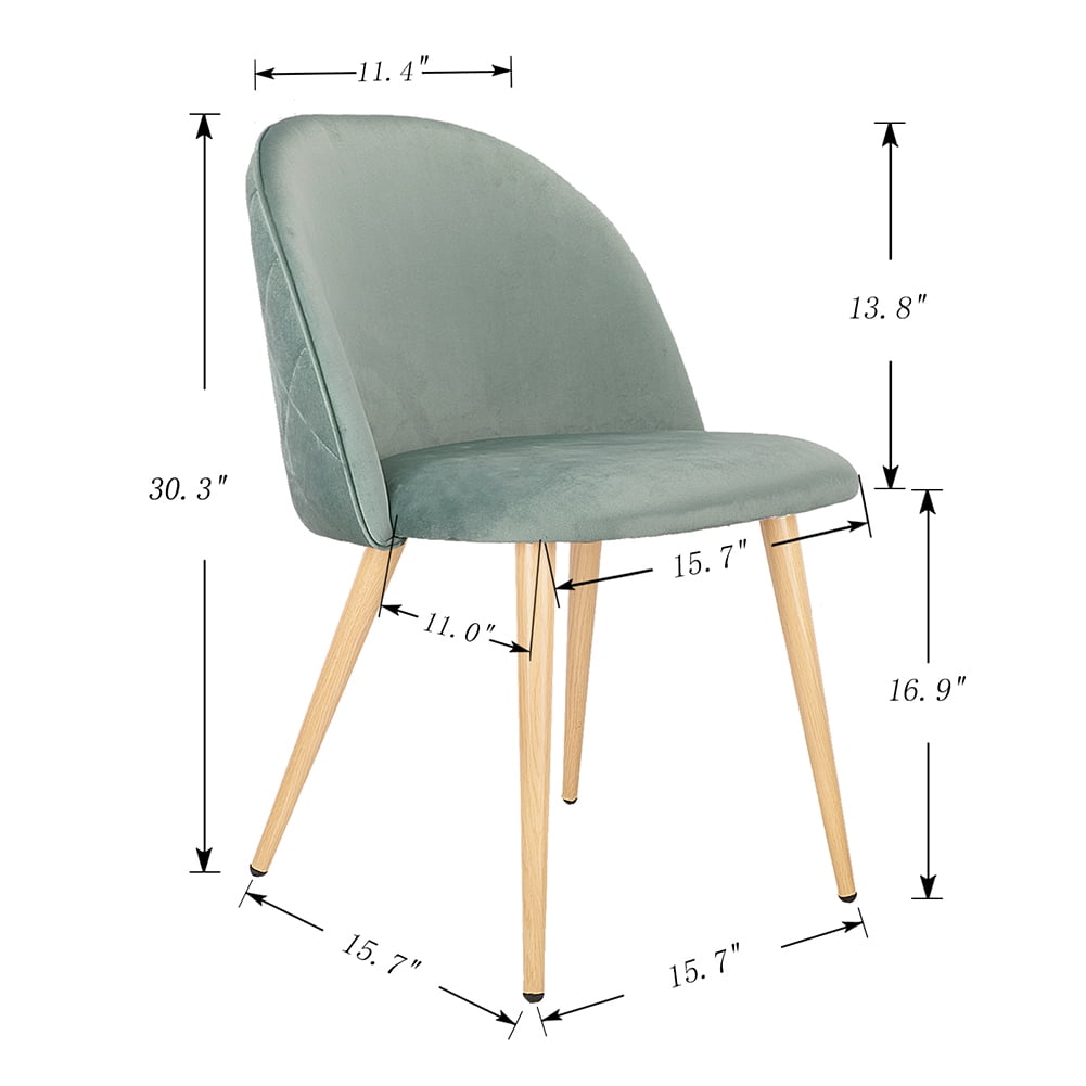 Kepooman Velvet Dining Chair Set, Dining Kitchen Chair, Mid Century Living Room Chair, Modern Metal Leg Upholstered Side Chair, Set of 2, Green Kepooman Velvet Dining Chair Set, Dining Kitchen Chair, Mid Century Living Room Chair, Modern Metal Leg Upholstered Side Chair, Set of 2, Green