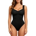 thumbnail image 4 of Idoravan Womens Bodysuits Fitted Summer V-Neck Jumpsuit with Wide Shoulder Straps Spicy Girl Tight Fitting Jumpsuit, 4 of 7