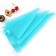 thumbnail image 2 of Xiao Hua Mangas pasteleras, paquete de 3, 30 cm, azules, reutilizables, para glaseado, repostería y decoración. Mangas de TPU resistentes al desgarro para decoración de pasteles y repostería., 2 of 5