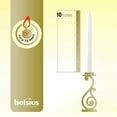 thumbnail image 7 of Bolsius 10 Inch Bulk White Taper Like Dinner Unscented Decor Candles - Smokeless, Non-Drip Table Candles for Emergency, Church, Memorial, Wedding, All Occasion - Pack of 60, 7 of 7