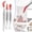 O, variant on Multifunctional Rubber Tip Tweezers Kit for Craft Jewelry Bead Work-Red