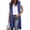 Blue 1, variant on Women's Open Front Long Knit Vest, Sleeveless plain Casual Mid Length Layering Cardigan teacher clothes Blue 2 S