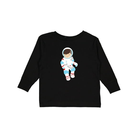 Inktastic Astronaut Boy, Cosmonaut, Space Flight, Cute Boy Boys Long Sleeve Toddler T-Shirt
