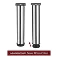 thumbnail image 4 of Uxcell Furniture Leg, 4Pcs 12 Inch Adjustable Drawer Legs with Screws, Silver Tone, 4 of 6