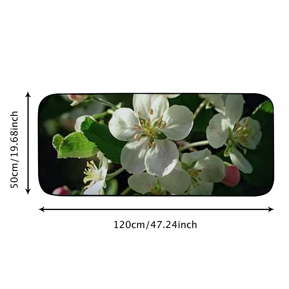 Qinduosi Decorative Door Mat, Door Mat with Non-Slip Rubber Backing, Easy Cleaning, Traps Dirt, for Entry, Patio, Garage - Apple Blossom Apple Spring Blossom Bloom 19.68*47.24 in