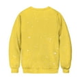 thumbnail image 6 of lulshou Women's Print Sweatshirt - Lightweight Casual Crewneck Pullover, Long Sleeve Bling Shirt for Casual, Yellow, XXL, 6 of 8