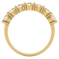 thumbnail image 5 of 1.19 ctw Wedding Band for Women - 18K Yellow Gold Natural Morganite Stackable Eternity Ring, 5 of 6