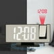 thumbnail image 2 of Reloj despertador digital LED con carga USB y pantalla grande para sala de estudio, hotel y sala de estar. Letra blanca negra, 2 of 8