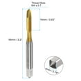 thumbnail image 2 of Uxcell 4 Pieces Spiral Point Taps M4 x 0.7 Metric Thread Titanium Coated High Speed Steel Threading Tap, 2 of 5