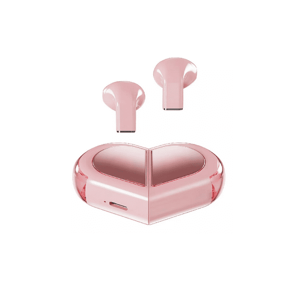 Audífonos Bmani Auriculares Bluetooth Inalámbricos corazón rosa