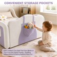 thumbnail image 4 of Mophoto Toddler Bed,Toddler Flood Bed with Extra Safety Broad, Removable Guard Rails,Standard Crib Size,Certified Fabric Toddler Beds for Kids, 4 of 9